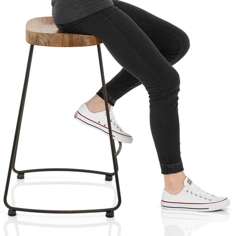 Bloc Stool Light Wood Frame Image