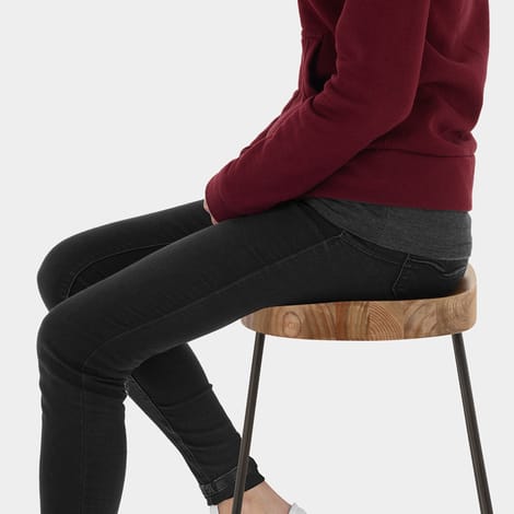 Bloc Stool Light Wood Seat Image