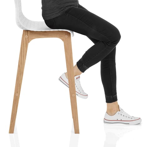 Bondi Oak & White Bar Stool Frame Image