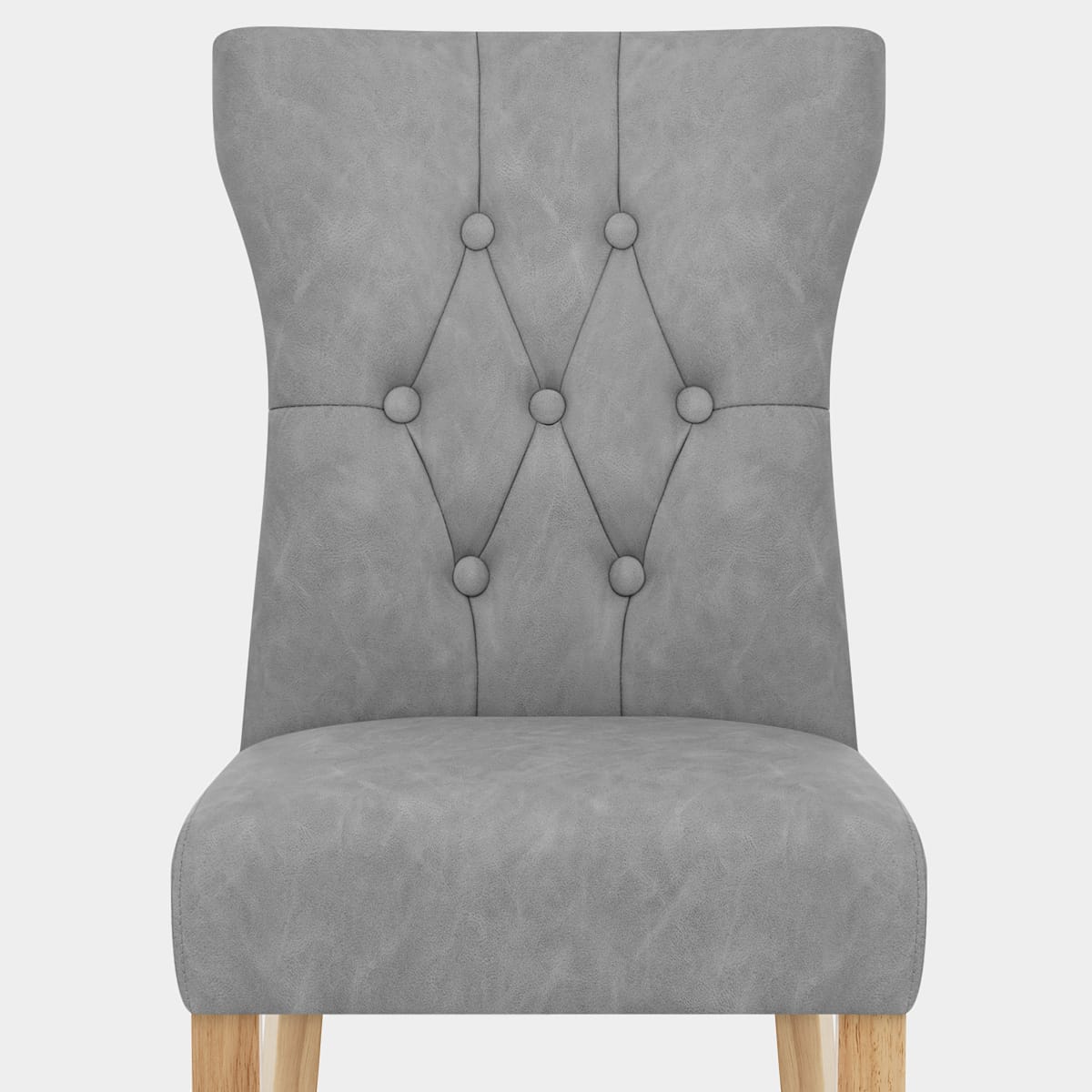 Bradbury Oak Dining Chair Grey Seat Image