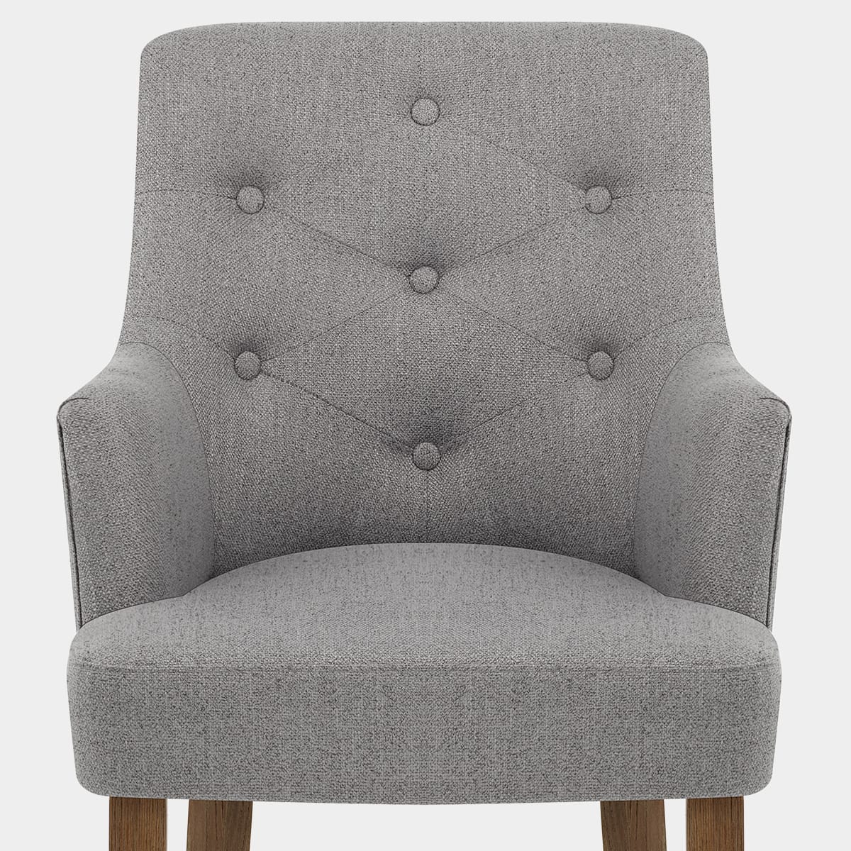 Broadway Oak Chair Grey Fabric Seat Image