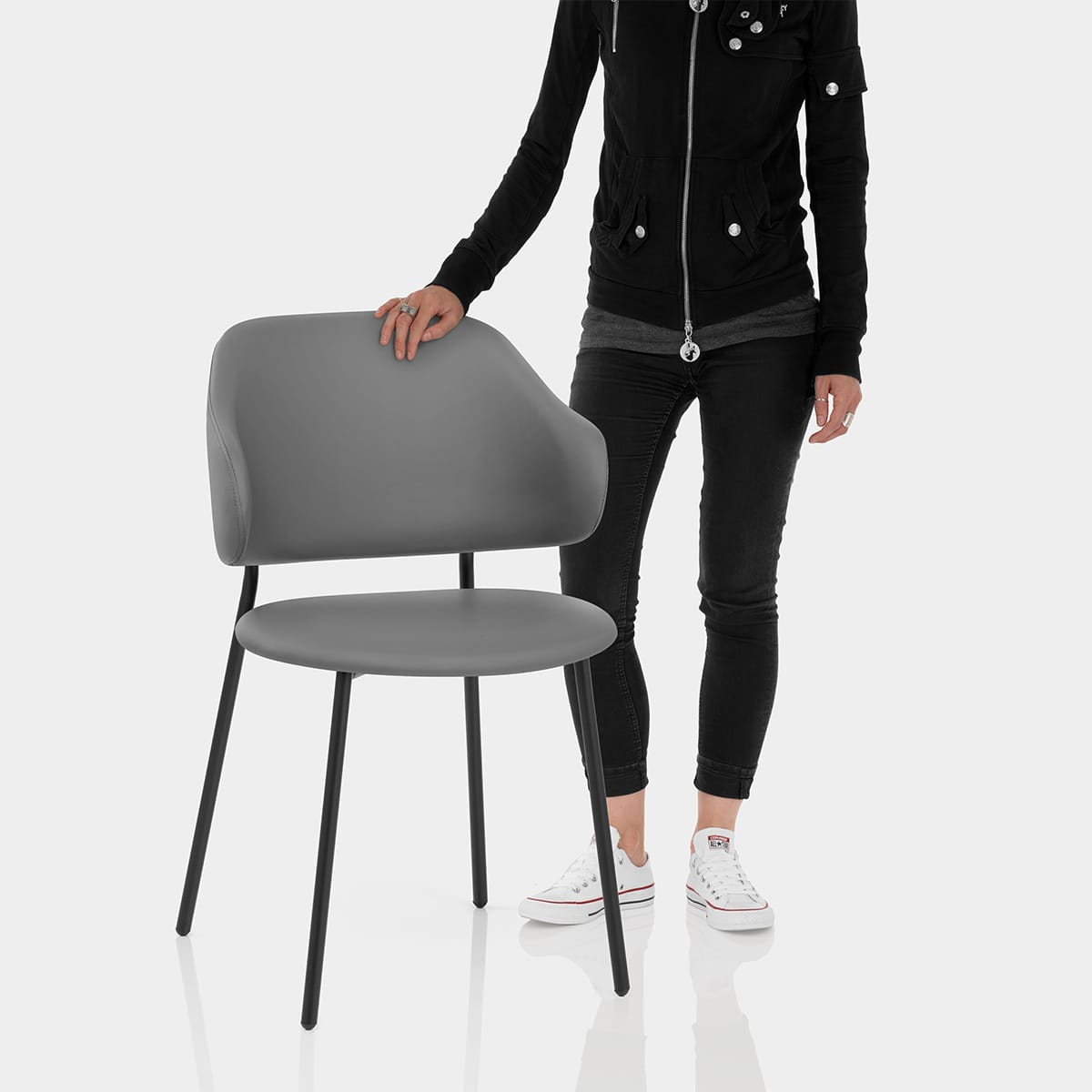 Brodie Dining Chair Grey Features Image