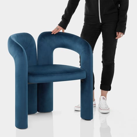 Bubble Chair Blue Velvet Features Image