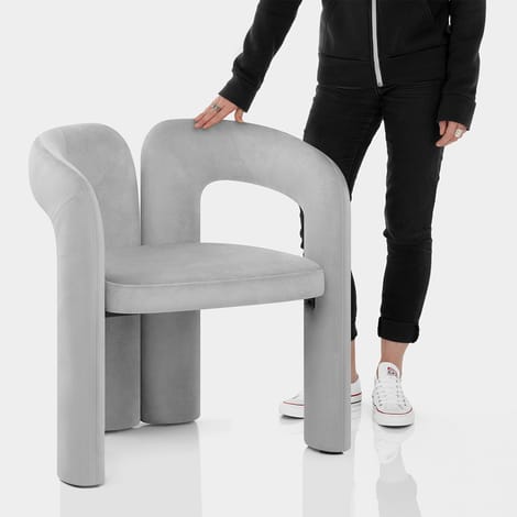 Bubble Chair Grey Velvet Features Image