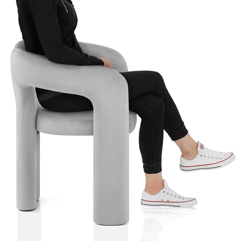 Bubble Chair Grey Velvet Frame Image