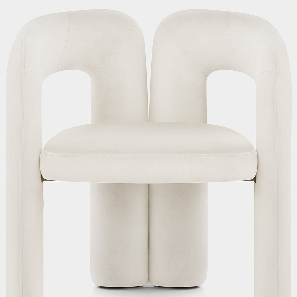 Bubble Chair Ivory Velvet Seat Image
