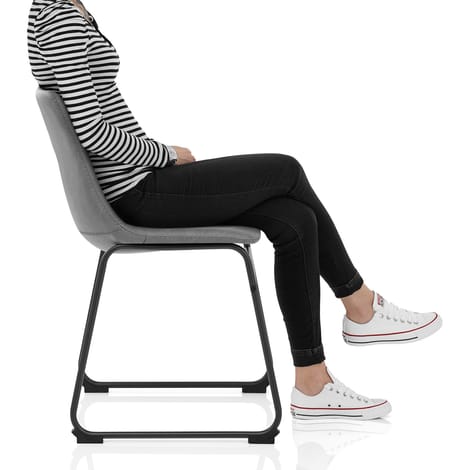 Bucket Chair Antique Grey Frame Image