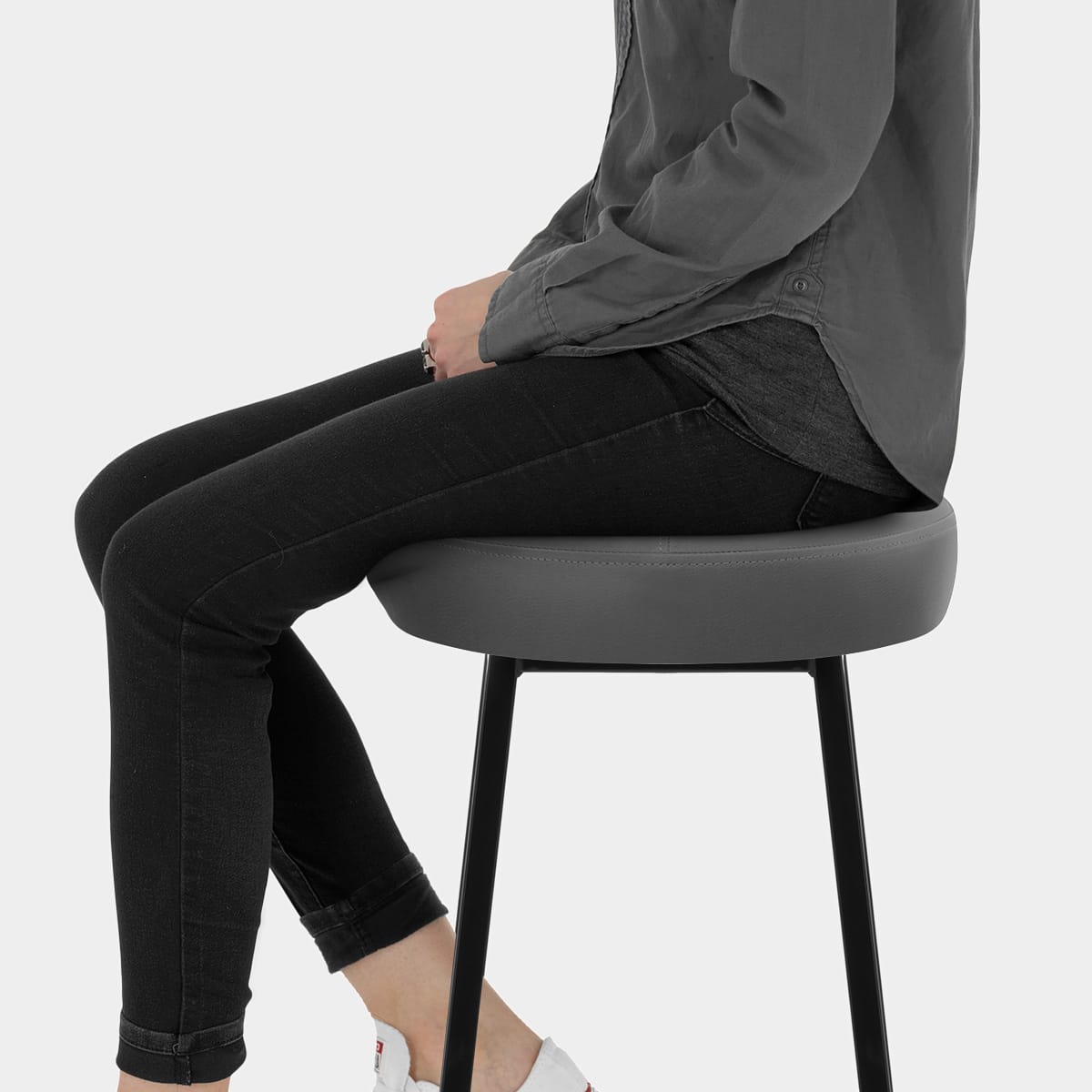 Buzz Bar Stool Grey Seat Image
