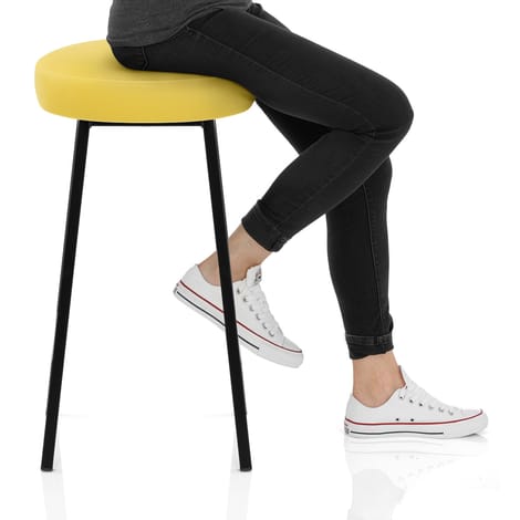 Buzz Bar Stool Yellow Frame Image