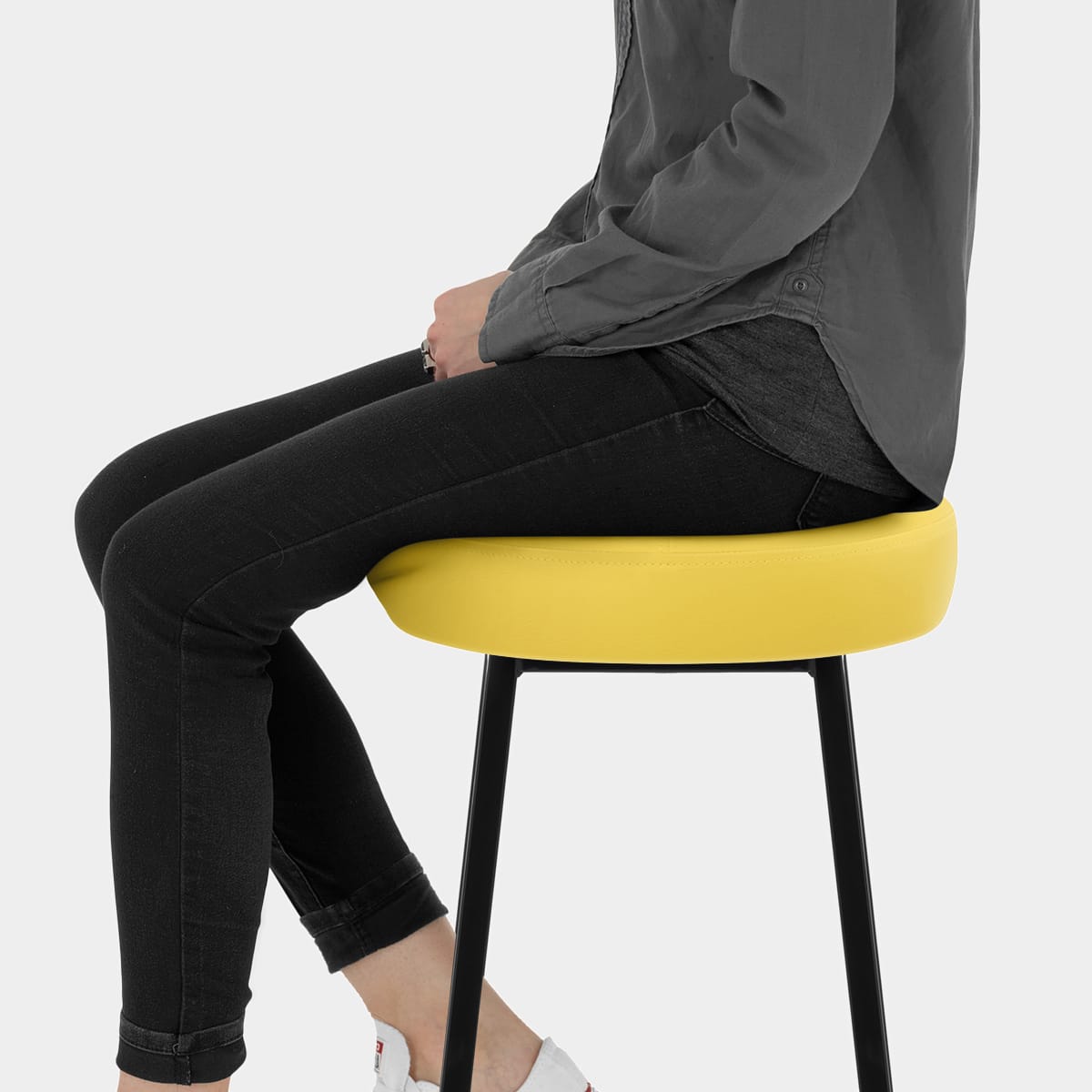 Buzz Bar Stool Yellow Seat Image