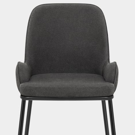 Cameo Dining Chair Charcoal Fabric Seat Image