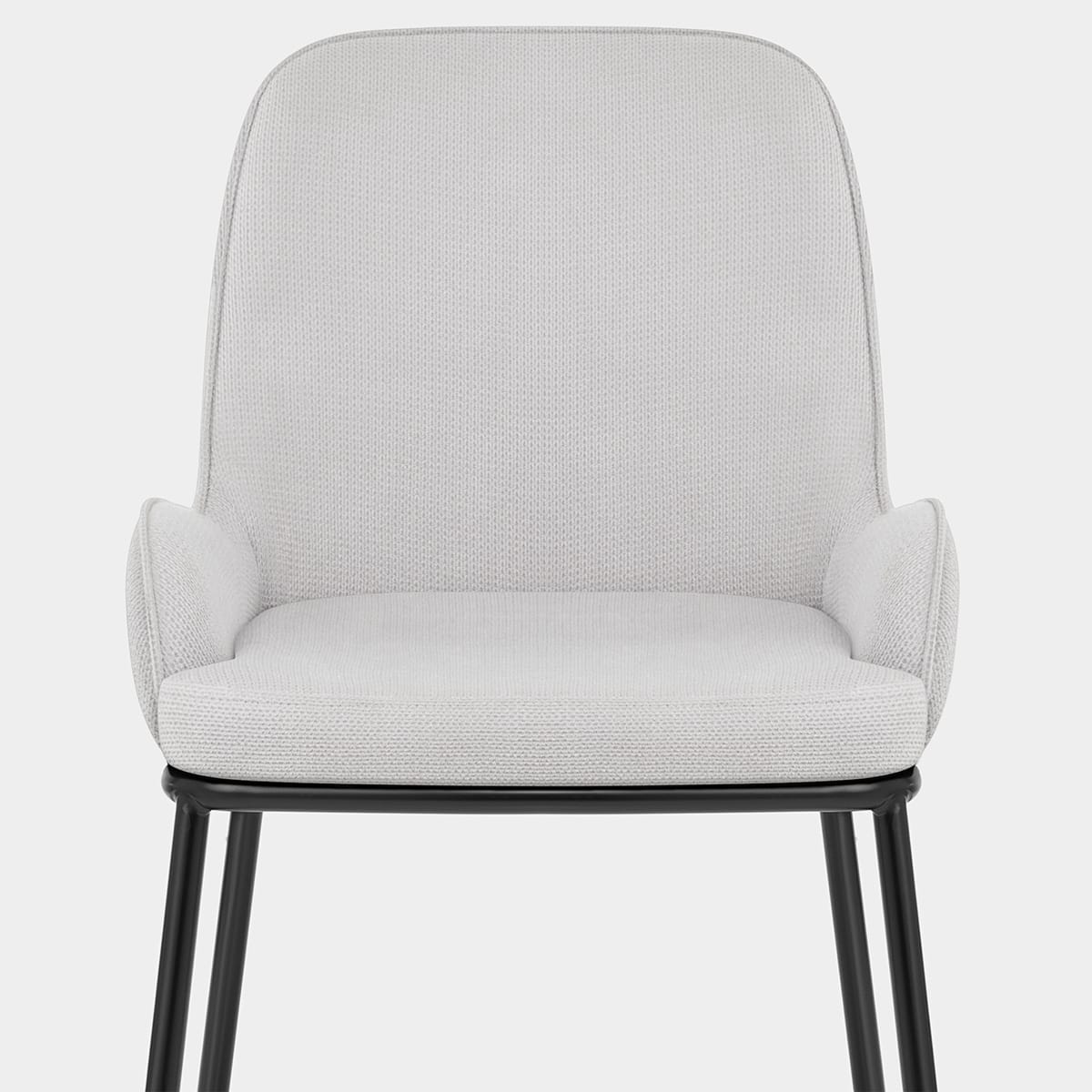Cameo Dining Chair Light Grey Fabric Seat Image