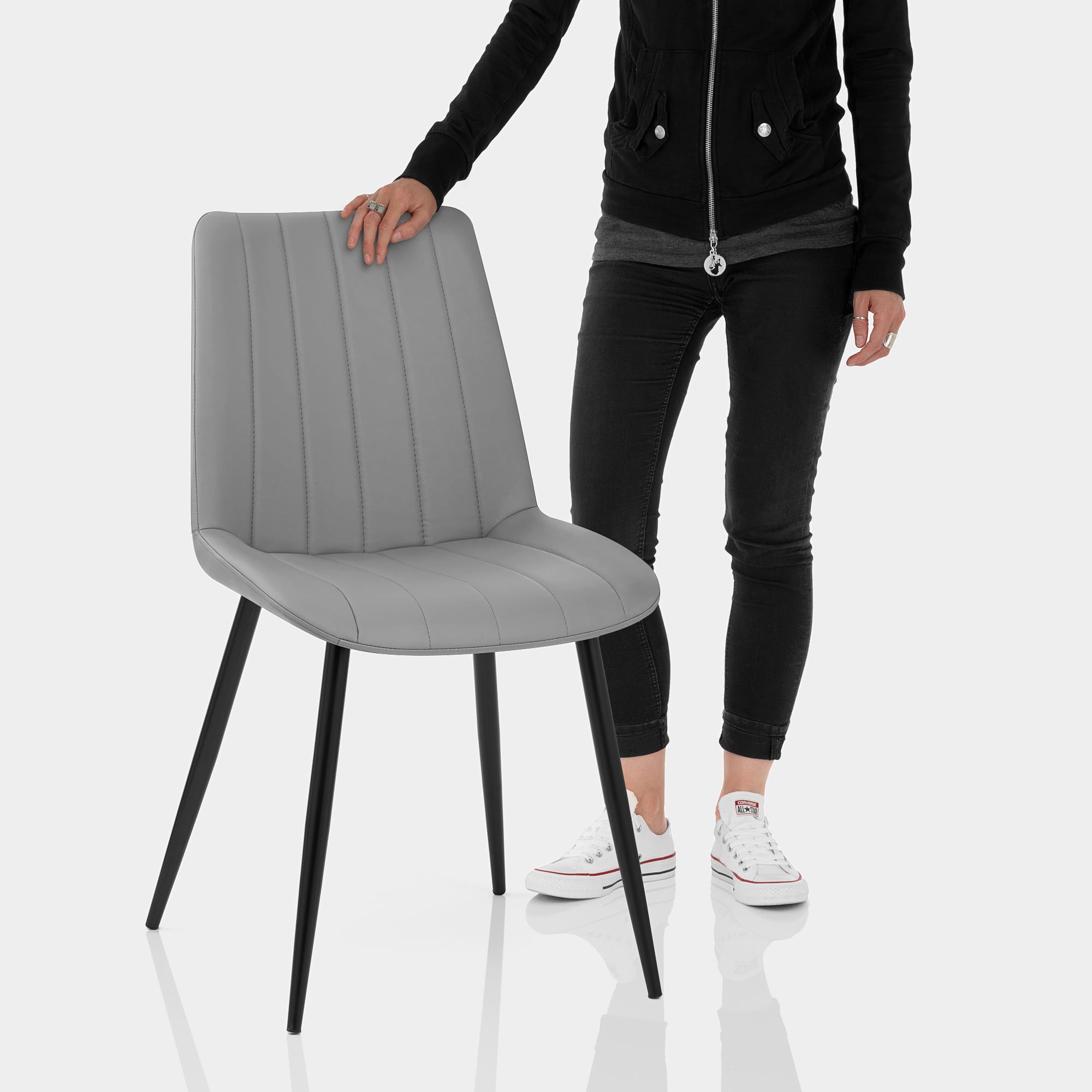 Camino Dining Chair Mid Grey Features Image