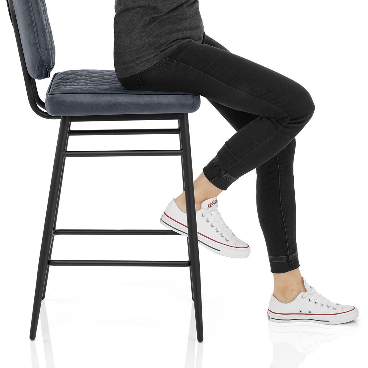 Caprice Bar Stool Antique Blue Frame Image