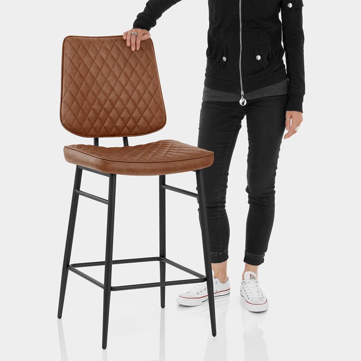 Caprice Bar Stool Antique Brown Features Image