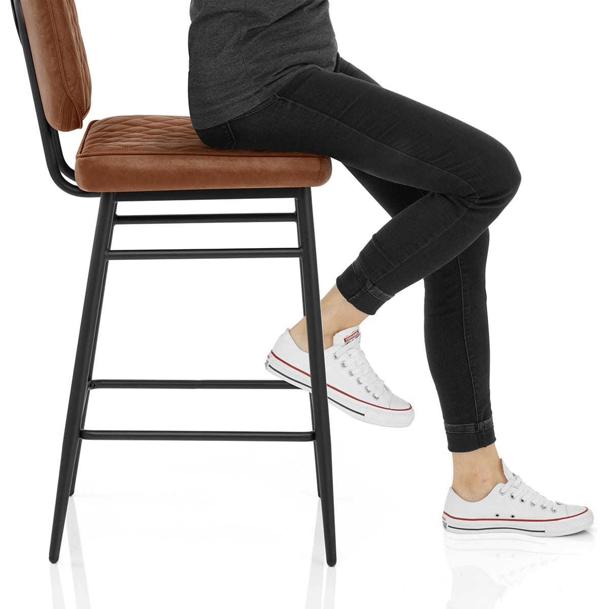 Caprice Bar Stool Antique Brown Frame Image