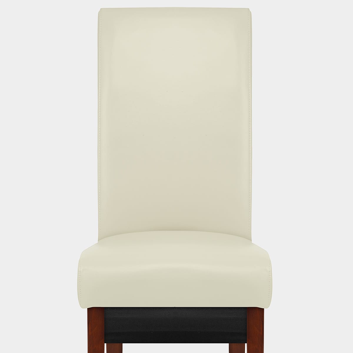Carlo Walnut Chair Cream Leather Seat Image
