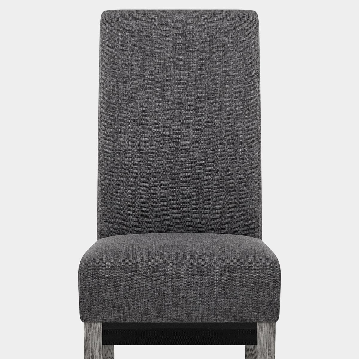 Carlo Grey Oak Chair Charcoal Fabric Seat Image