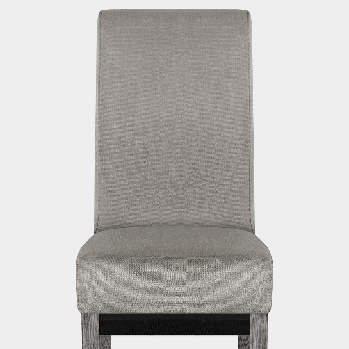 Carlo Grey Oak Chair Grey Velvet Seat Image