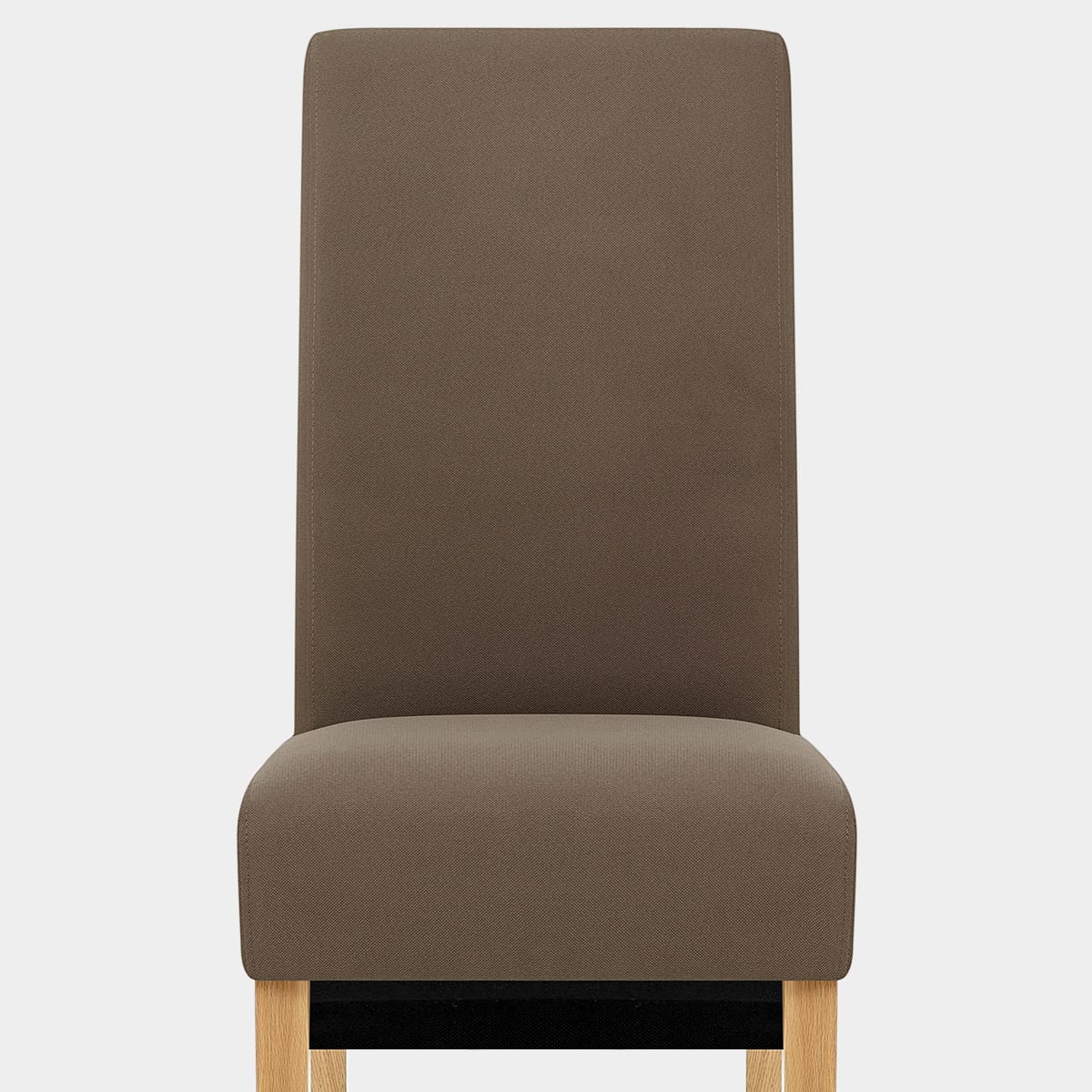 Carlo Oak Chair Brown Fabric Seat Image