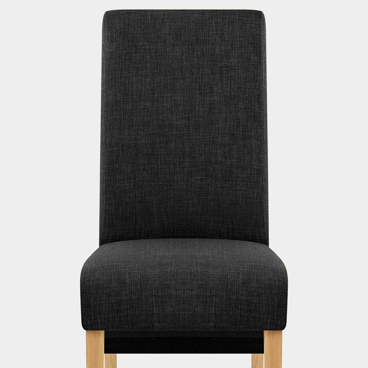 Carlo Oak Chair Charcoal Fabric Seat Image