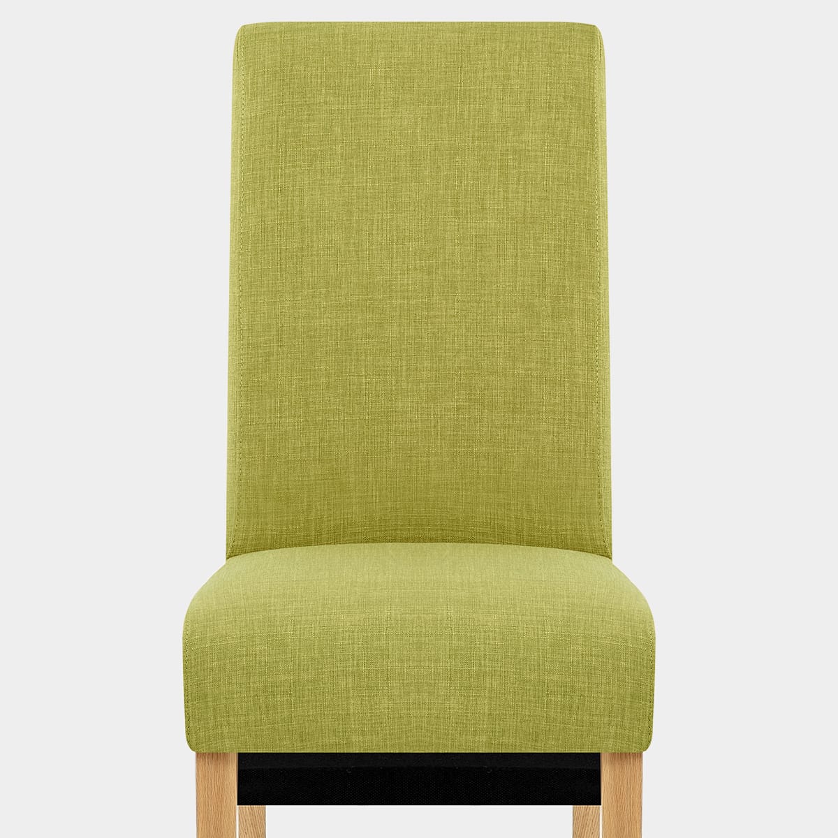 Carlo Oak Chair Green Fabric Seat Image