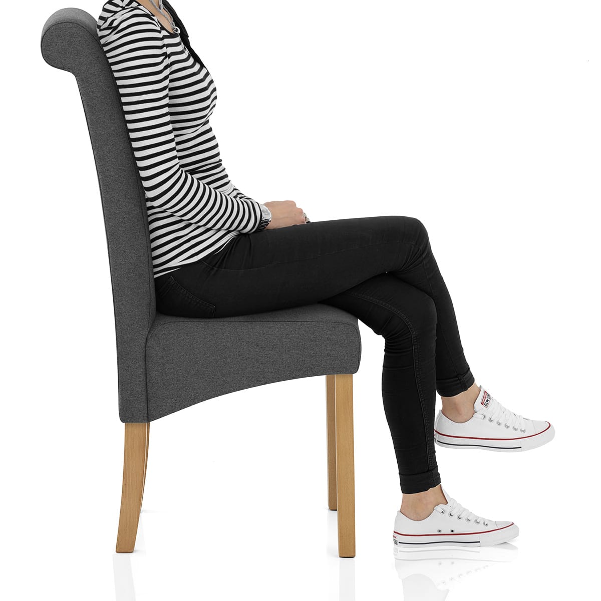 Carolina Dining Chair Charcoal Fabric Frame Image