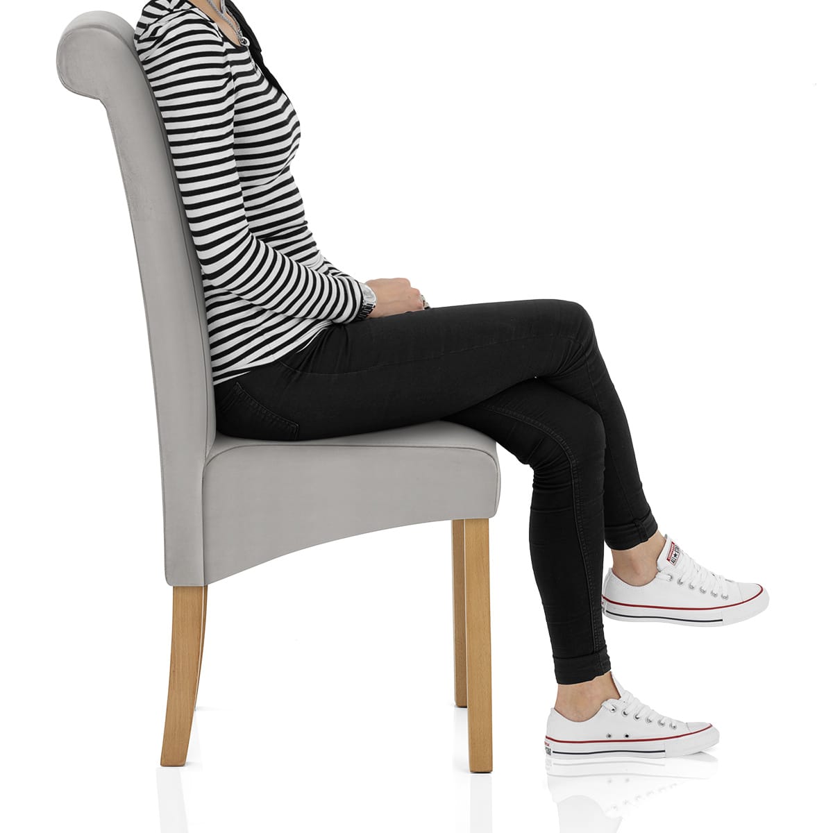 Carolina Dining Chair Grey Velvet Frame Image