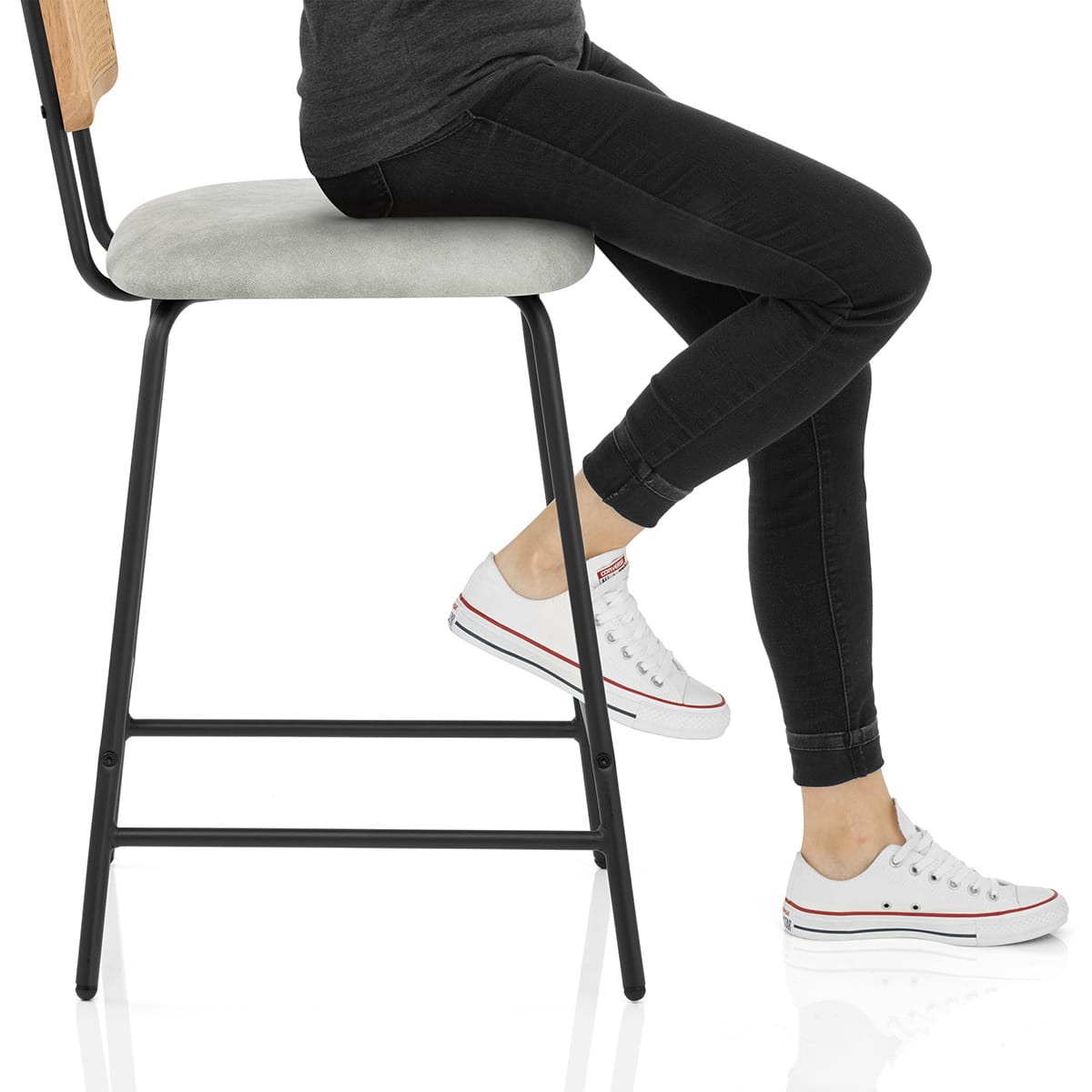 Cassis Bar Stool Grey Frame Image