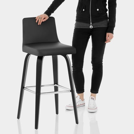 Charlotte Kitchen Stool Black Features Image