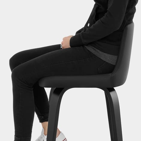 Charlotte Kitchen Stool Black Seat Image