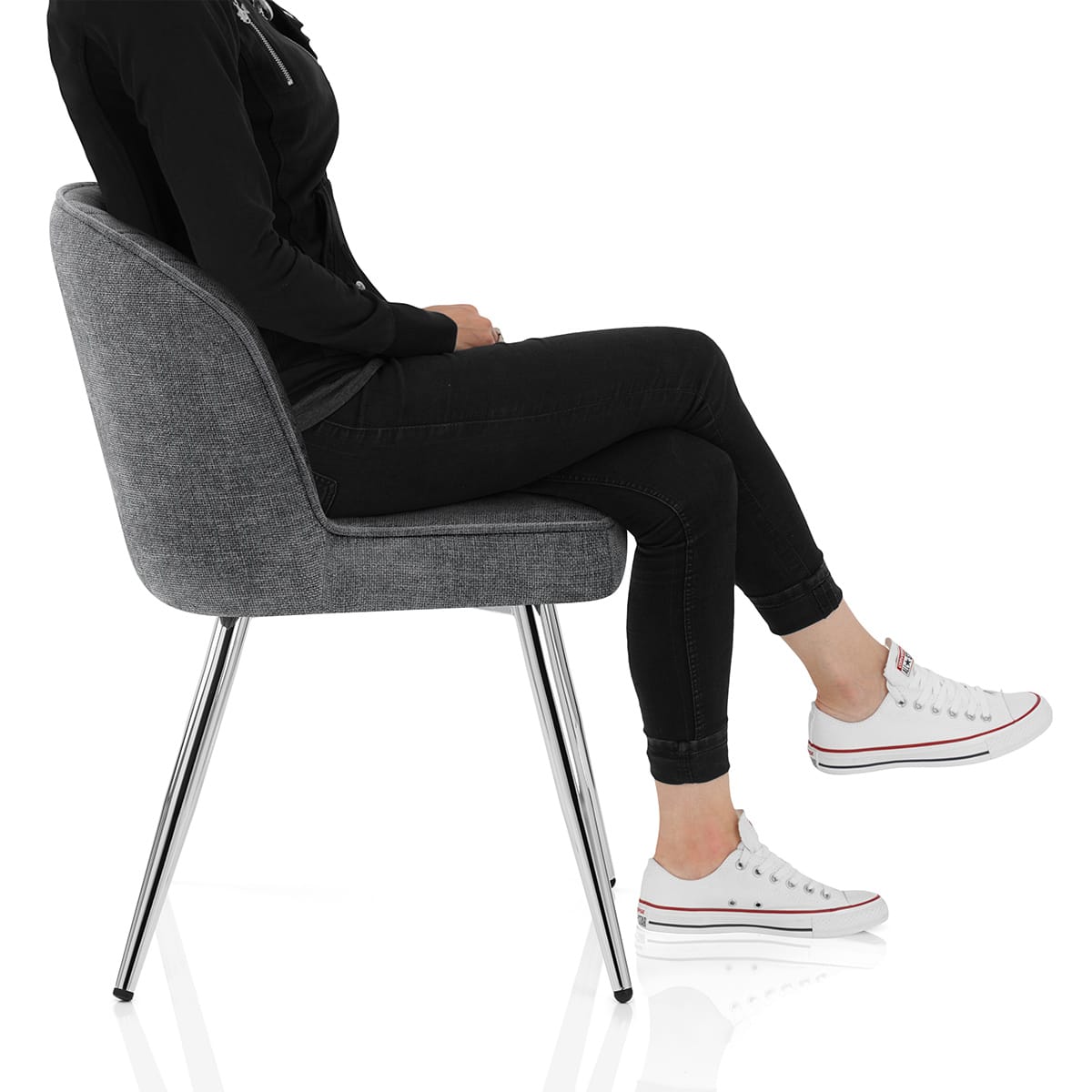 Chase Dining Chair Grey Fabric Frame Image