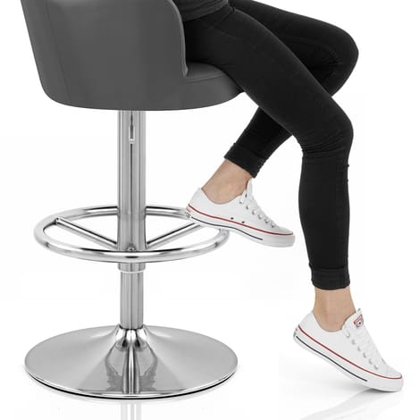 Chateau Brushed Bar Stool Grey Frame Image