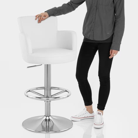Chateau Brushed Bar Stool White Features Image