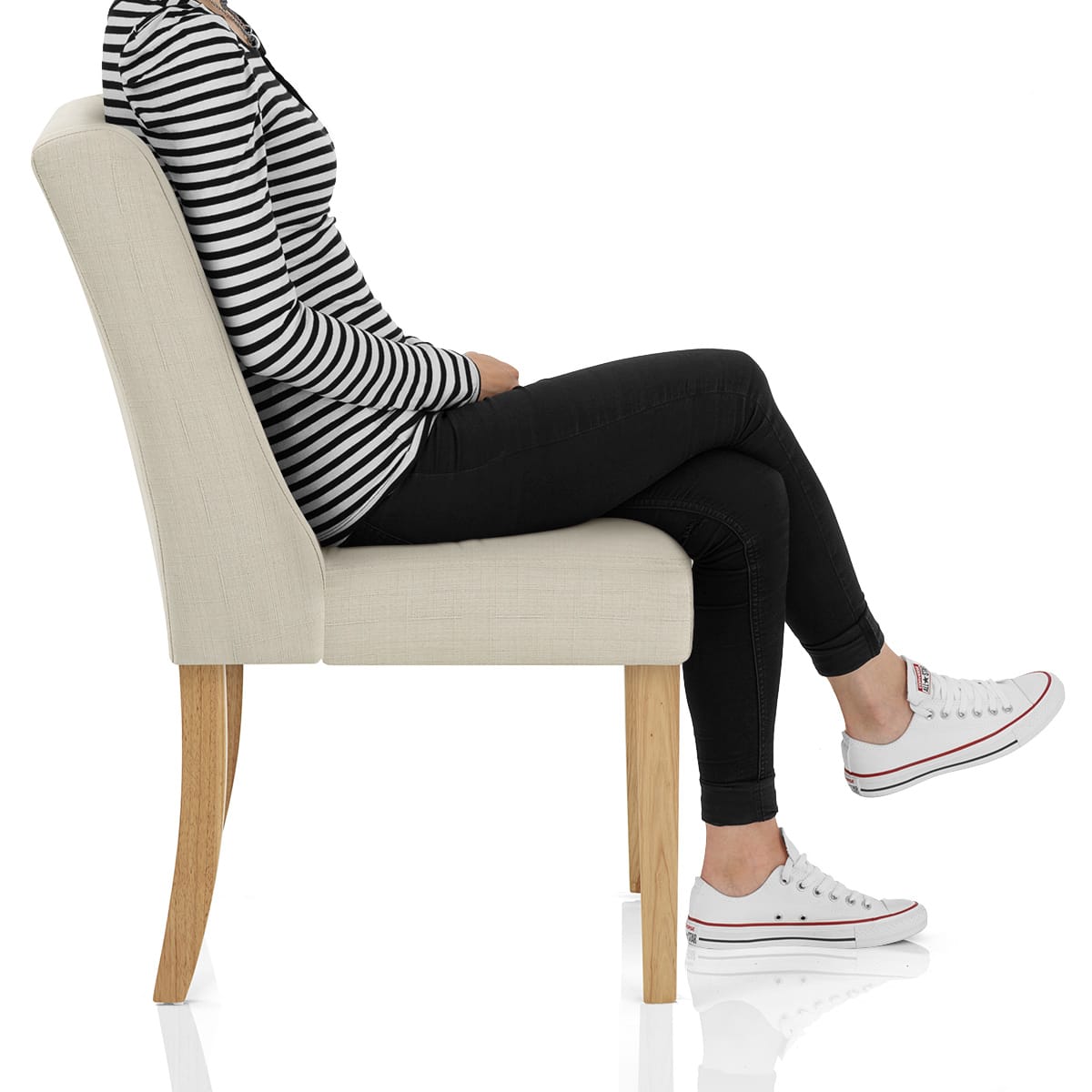 Chatsworth Oak Dining Chair Cream Frame Image