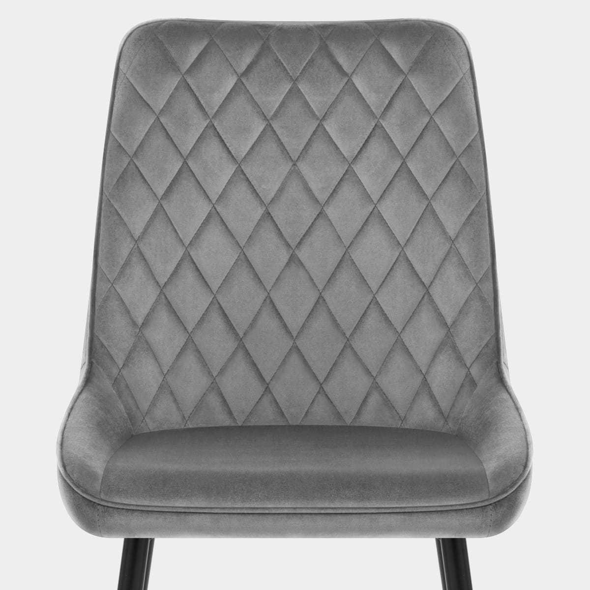Chevy Dining Chair Grey Velvet Seat Image