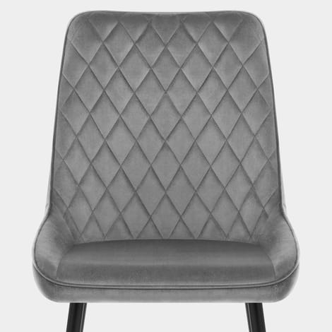 Chevy Dining Chair Grey Velvet Seat Image