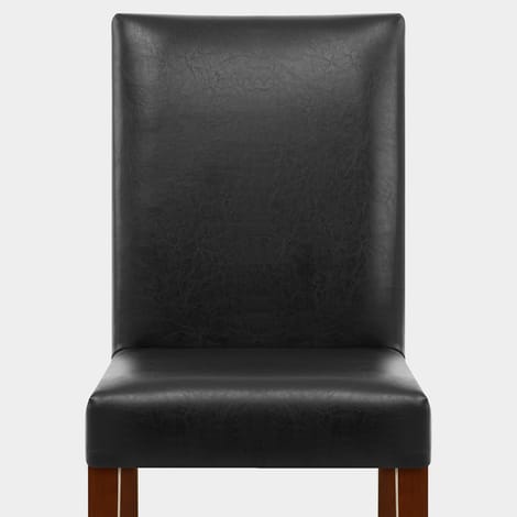 Chicago Walnut Dining Chair Black Seat Image