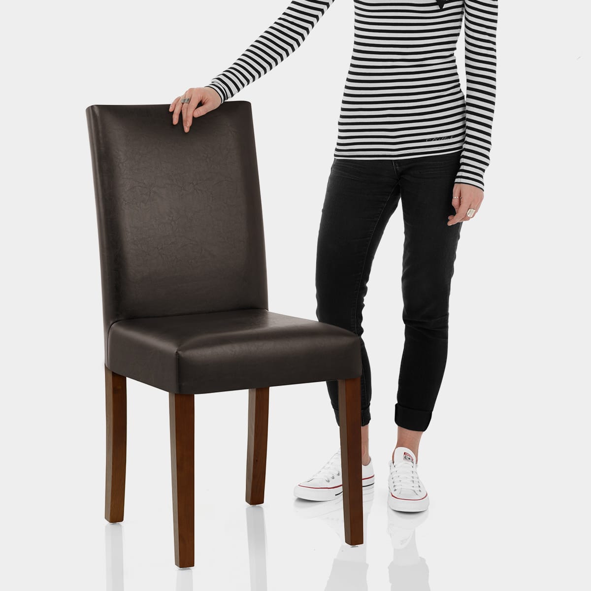 Chicago Walnut Dining Chair Brown Features Image