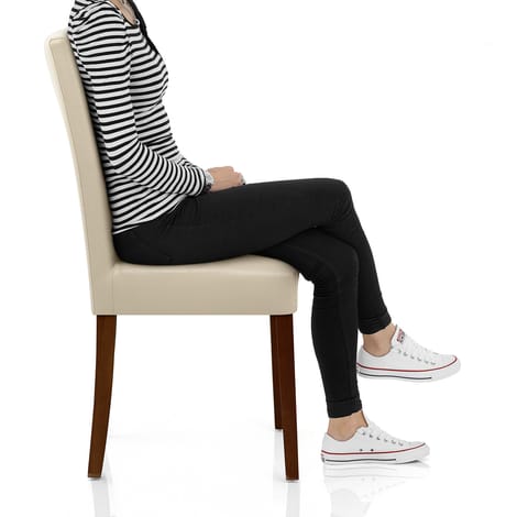 Chicago Walnut Dining Chair Cream Frame Image