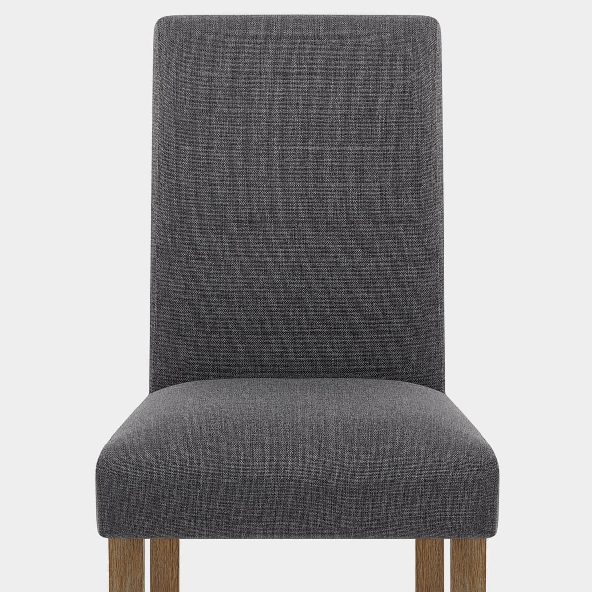 Chicago Oak Chair Charcoal Fabric Seat Image
