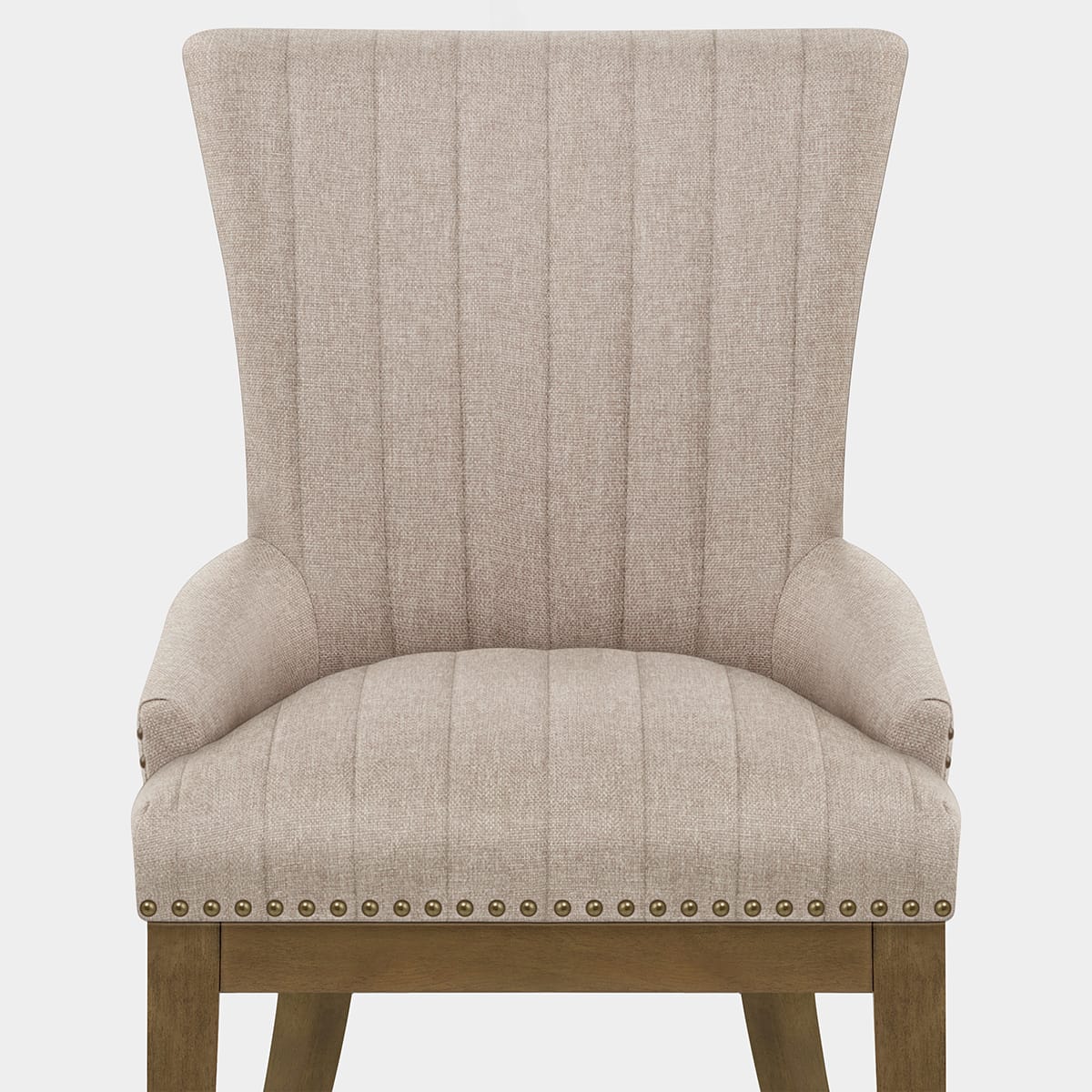 Chiltern Oak Dining Chair Tweed Fabric Seat Image