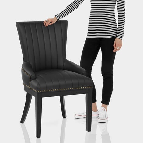 Chiltern Wooden Dining Chair Black Features Image