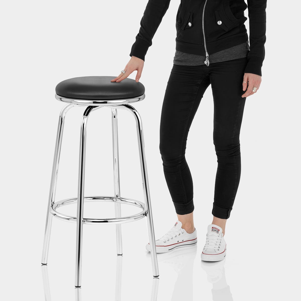 Chrome Stool - Pack Of 2 Features Image