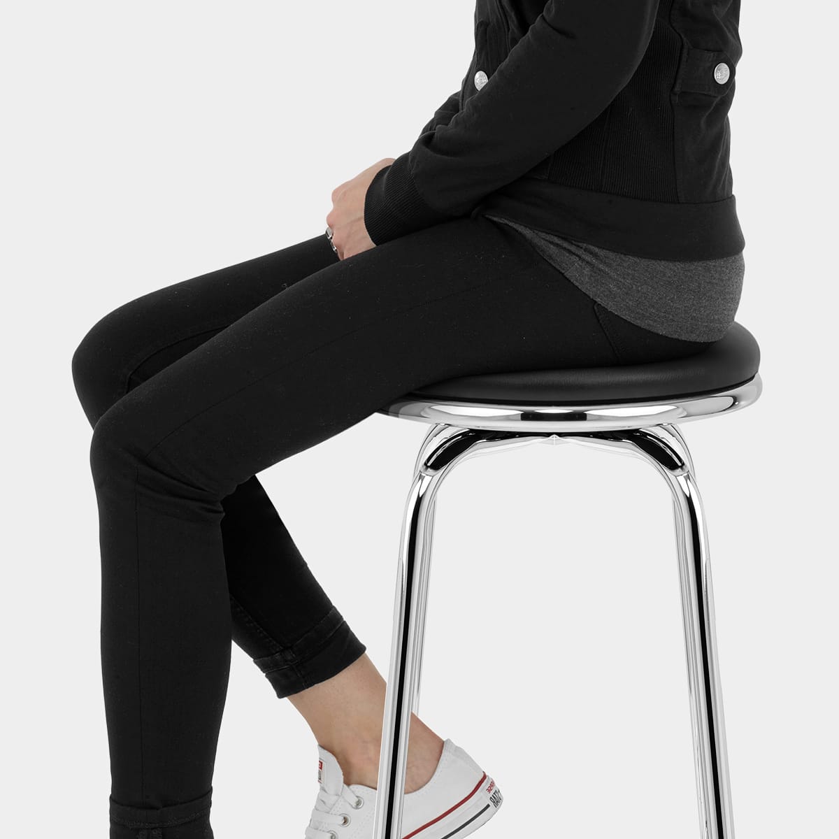 Chrome Stool - Pack Of 2 Seat Image