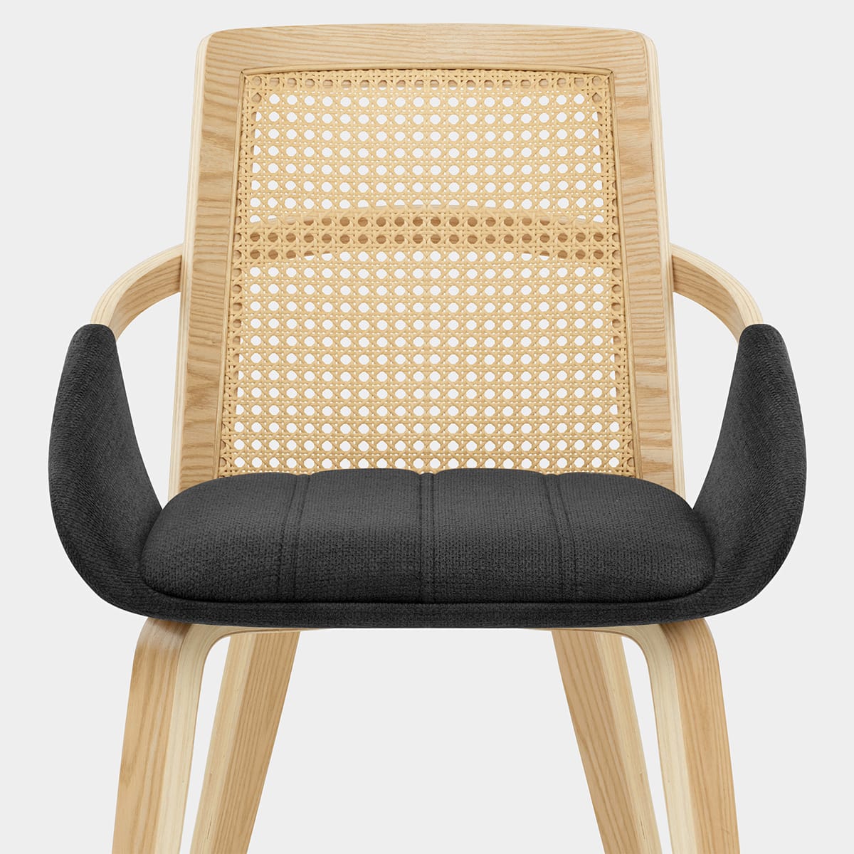 Cleveland Dining Chair Black Fabric Seat Image