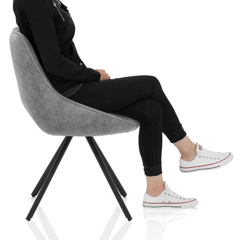 Cloud Dining Chair Charcoal Fabric Frame Image