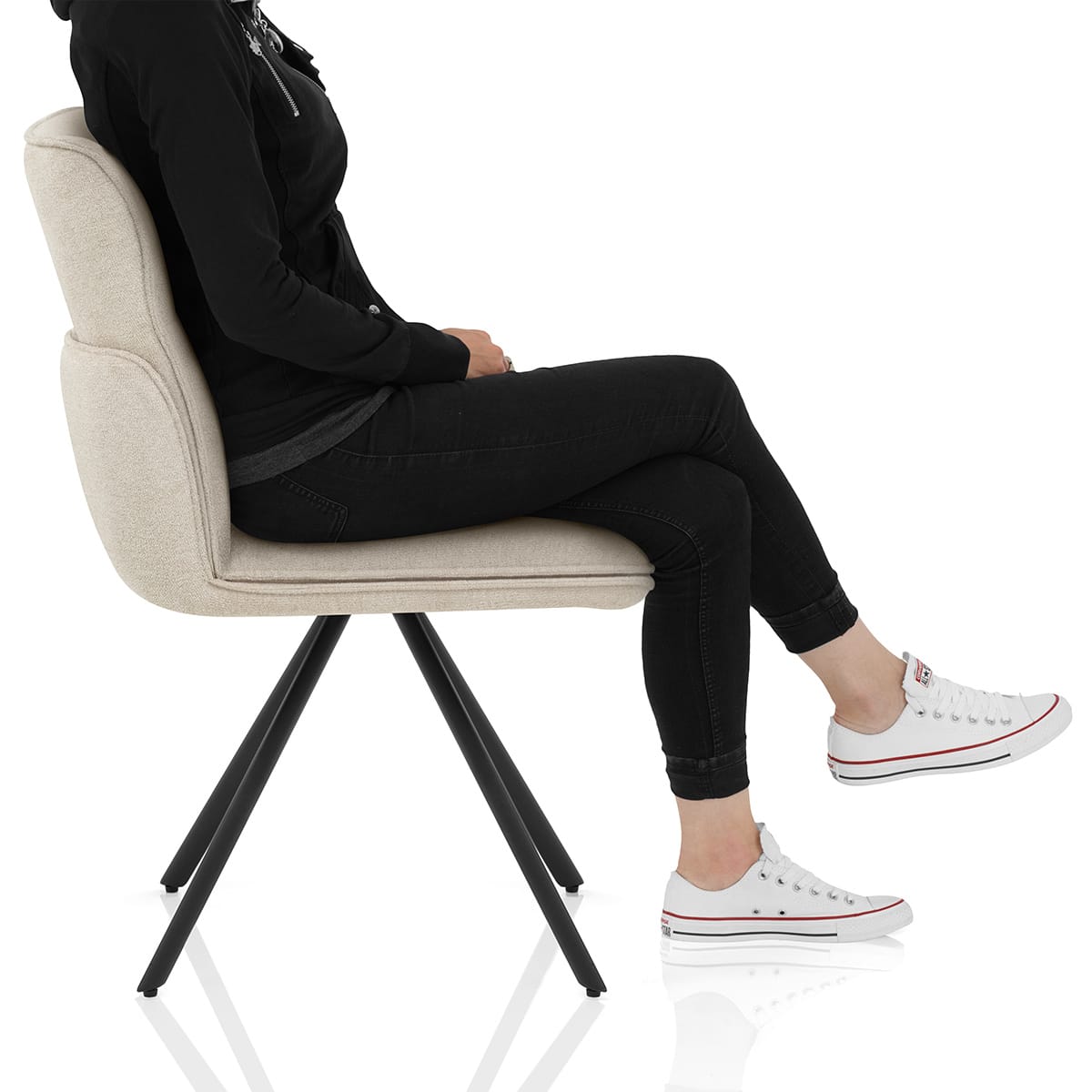 Cody Dining Chair Beige Fabric Frame Image