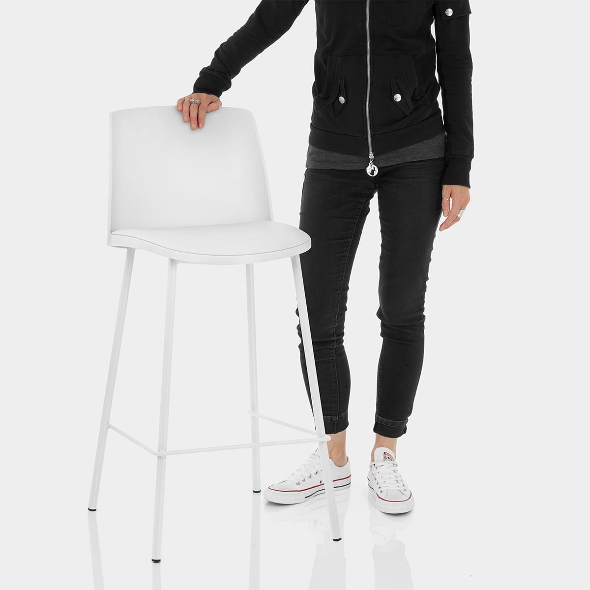 Cosmo Bar Stool White Features Image