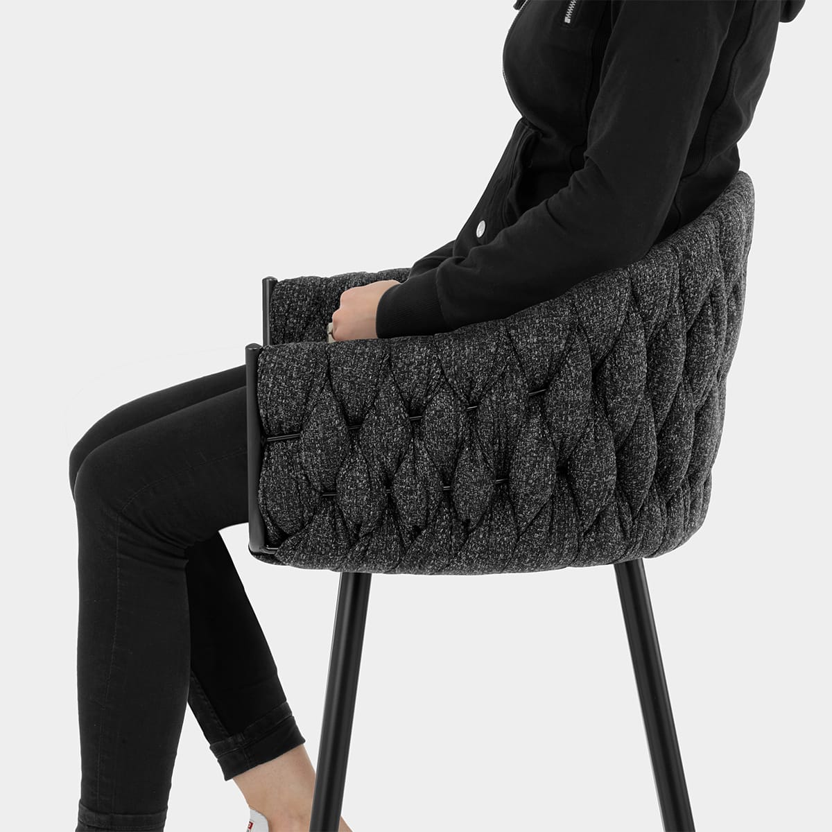 Cosy Bar Stool Charcoal Seat Image